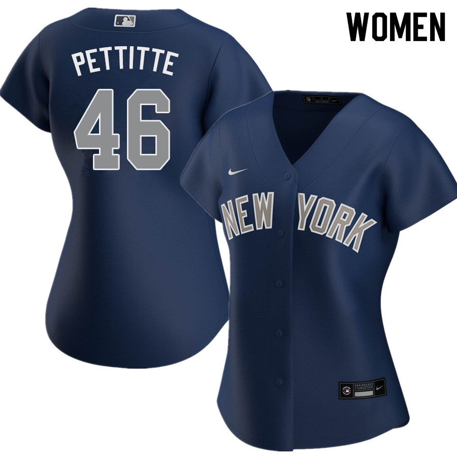 2020 Nike Women #46 Andy Pettitte New York Yankees Baseball Jerseys Sale-Navy